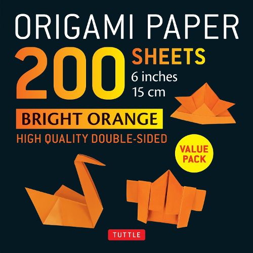 Cover image for Origami Paper 200 sheets Bright Orange 6" (15 cm)