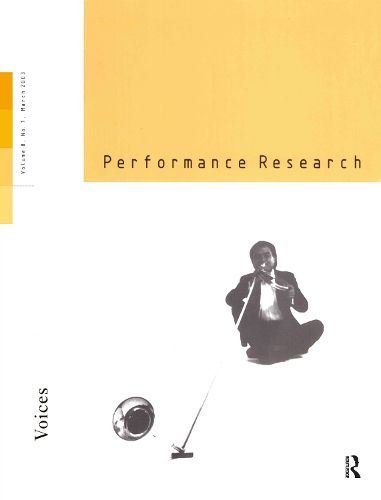 Cover image for Performance Research V8 Issu 1