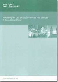 Cover image for Reforming the law of taxi and private hire services: a consultation paper