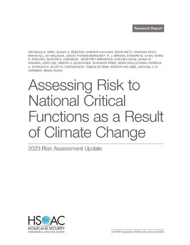 Assessing Risk to National Critical Functions as a Result of Climate Change