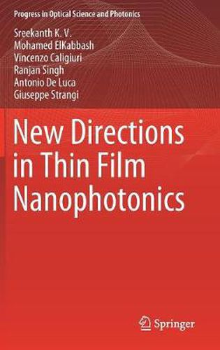 Cover image for New Directions in Thin Film Nanophotonics