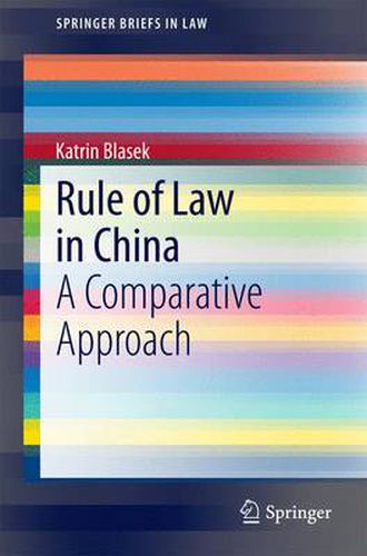 Cover image for Rule of Law in China: A Comparative Approach