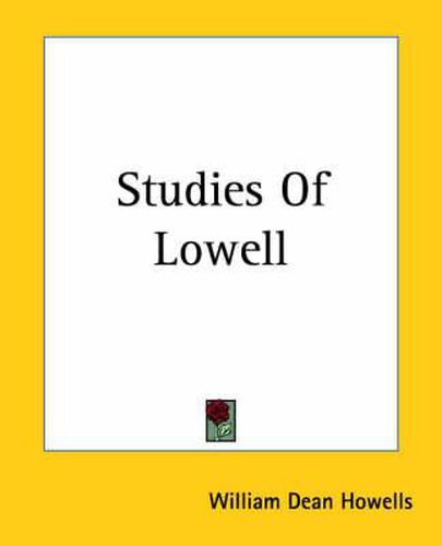 Cover image for Studies Of Lowell