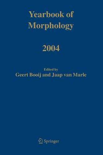 Cover image for Yearbook of Morphology 2004