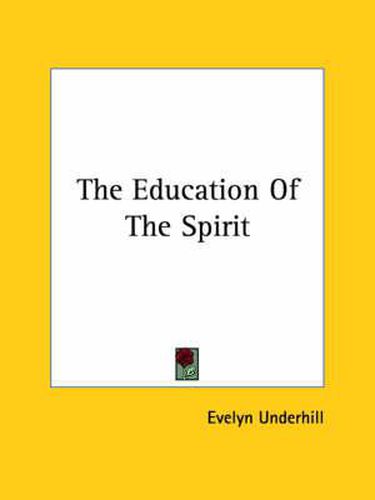 Cover image for The Education of the Spirit