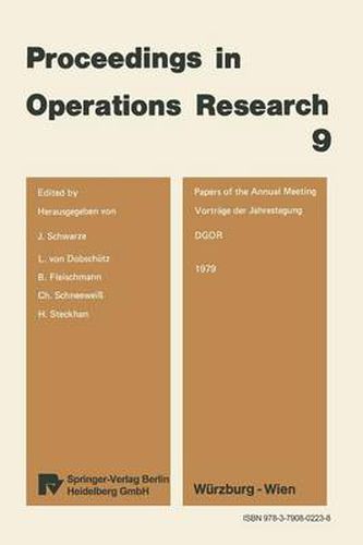 Cover image for Vortrage Der Jahrestagung 1979 / Papers of the Annual Meeting 1979