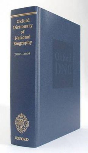 Cover image for Oxford Dictionary of National Biography 2005-2008