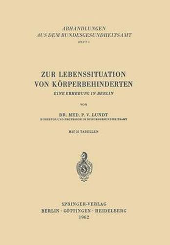 Cover image for Zur Lebenssituation Von Koerperbehinderten: Eine Erhebung in Berlin