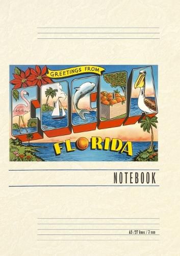 Cover image for Vintage Lined Notebook Greetings from Cocoa, Florida