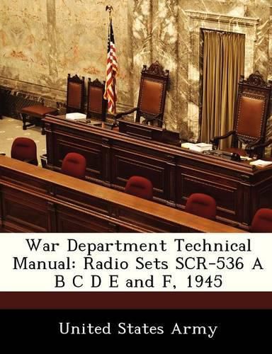 Cover image for War Department Technical Manual