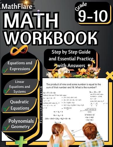 Cover image for MathFlare - Math Workbook 9th and 10th Grade