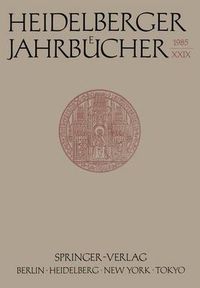 Cover image for Heidelberger Jahrbucher