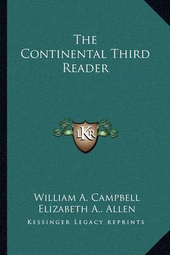 Cover image for The Continental Third Reader