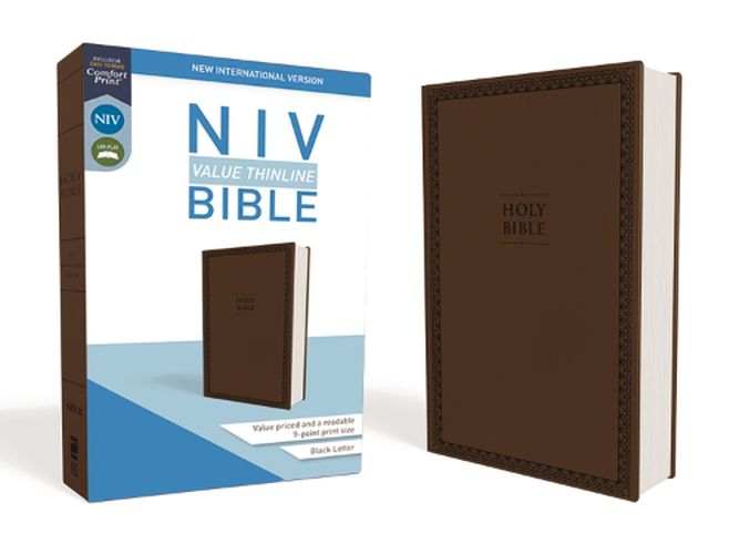 Cover image for NIV, Value Thinline Bible, Leathersoft, Brown, Comfort Print