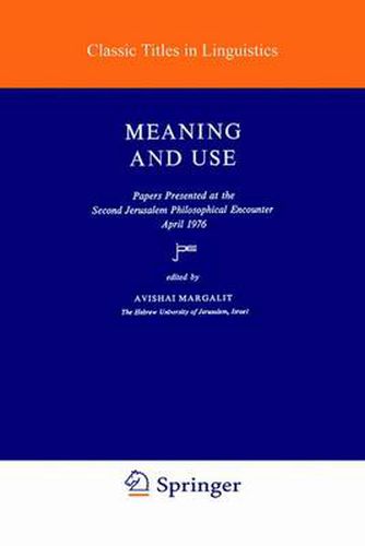 Cover image for Meaning and Use