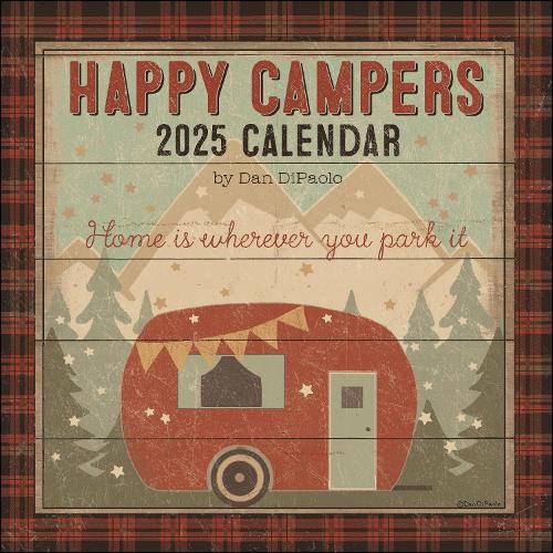 Happy Campers 2025 Wall Calendar