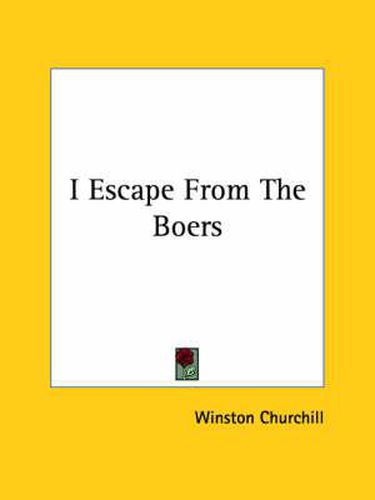 Cover image for I Escape from the Boers