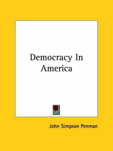 Cover image for Democracy in America