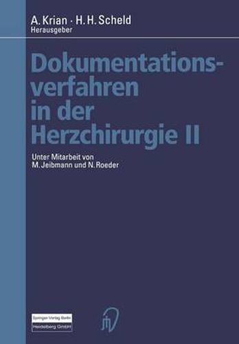 Cover image for Dokumentationsverfahren in Der Herzchirurgie II