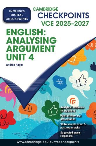 Cover image for Cambridge Checkpoints VCE English: Analysing Argument Unit 4 2025-2027