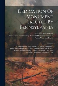 Cover image for Dedication Of Monument Erected By Pennsylvania