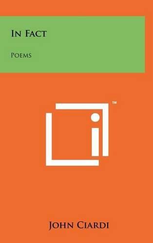 Cover image for In Fact: Poems