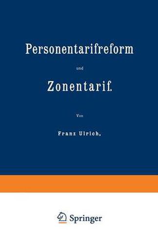 Personentarifreform Und Zonentarif