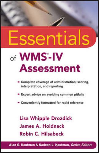 Cover image for Essentials of WMS-IV Assessment