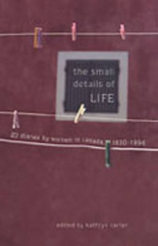 Cover image for The Small Details of Life: Twenty Diaries by Women in Canada, 1830-1996