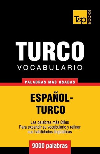 Cover image for Vocabulario espanol-turco - 9000 palabras mas usadas