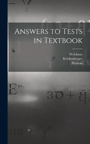 Cover image for Answers to Tests in Textbook