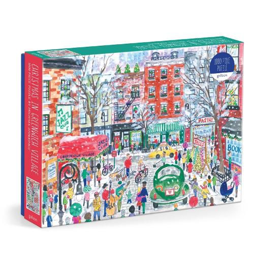 Cover image for Michael Storrings Christmas in Greenwich Village 1000 Piece Puzzle