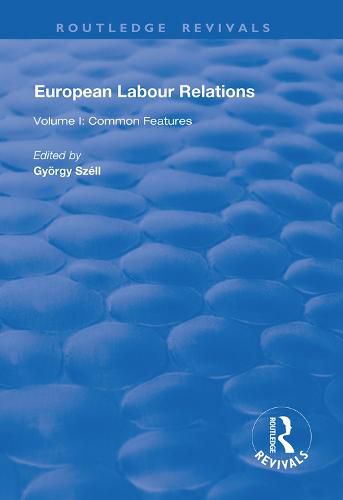 Cover image for European Labour Relations: Volume I - Common Features