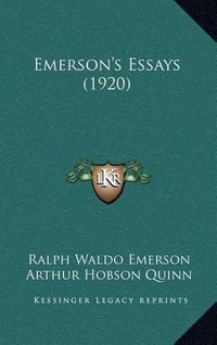 Cover image for Emerson's Essays (1920)