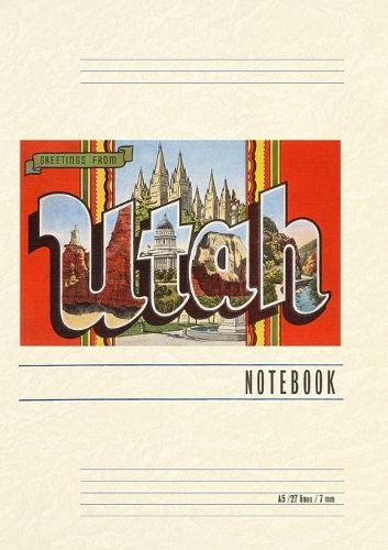 Cover image for Vintage Lined Notebook Greetings from Utah