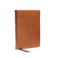 Cover image for NKJV, Reference Bible, Classic Verse-by-Verse, Center-Column, Premium Goatskin Leather, Brown, Premier Collection, Red Letter, Comfort Print: Holy Bible, New King James Version