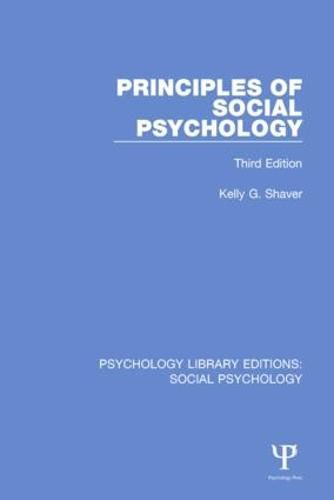 Cover image for Principles of Social Psychology: Third Edition