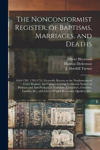 The Nonconformist Register, of Baptisms, Marriages, and Deaths