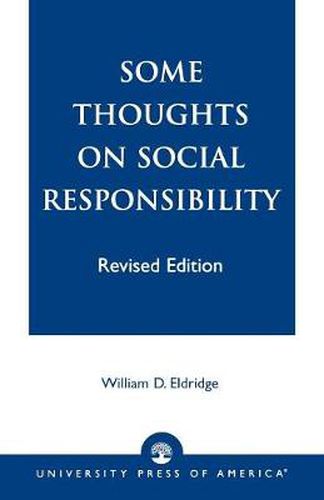 Cover image for Some Thoughts on Social Responsibility