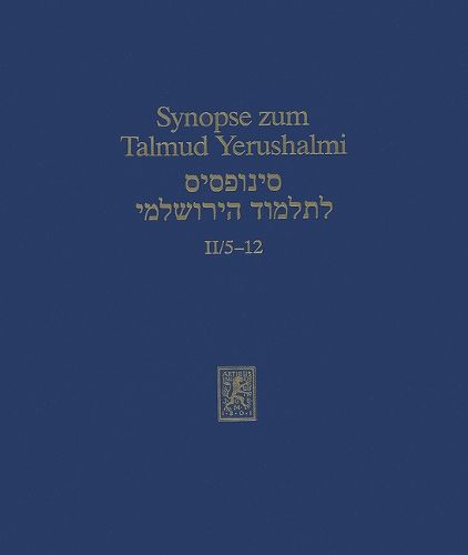 Cover image for Synopse Zum Talmud Yerushalmi: Band II/5-12: Ordnung Mo'ed