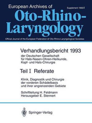 Cover image for Referate: Klinik, Diagnostik und Chirurgie der vorderen Schadelbasis und ihrer angrenzenden Gebiete