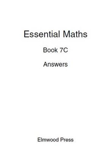 Cover image for Essential Maths 7C Answers