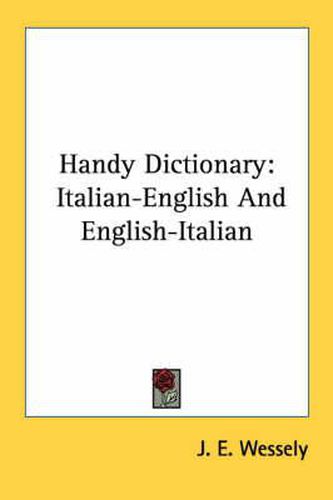 Cover image for Handy Dictionary: Italian-English and English-Italian