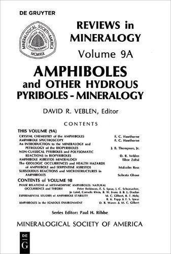 Cover image for Amphiboles and Other Hydrous Pyriboles: Mineralogy