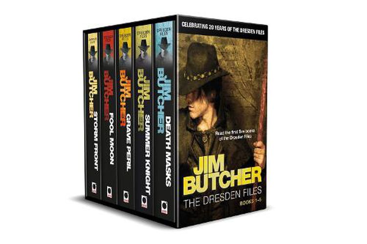 Cover image for Jim Butcher's Dresden Files - 20th Anniversary Box Set: Books 1-5 in series