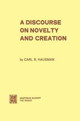 Cover image for A Discourse on Novelty and Creation