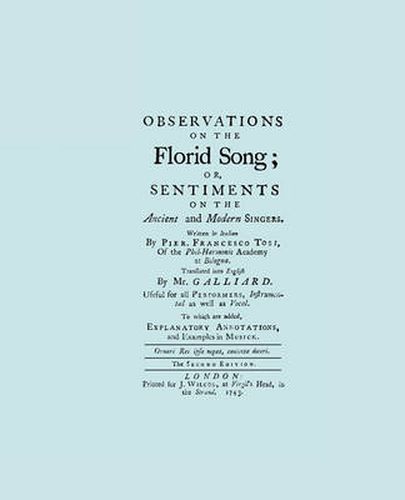 Cover image for Observations on the Florid Song