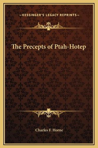 Cover image for The Precepts of Ptah-Hotep