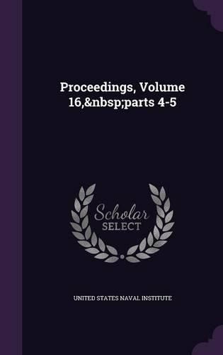Cover image for Proceedings, Volume 16, Parts 4-5