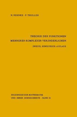 Cover image for Theorie Der Funktionen Mehrerer Komplexer Veranderlichen